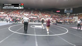 132 lbs Cons. Semi - Tanner Loughrie, Haven HS vs Storm Rieck, Girard HS