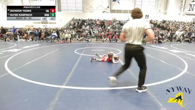 56 lbs Champ. Round 1 - Klyde Kampnich, Black Belt Wrestling Academy vs Jackson Young, Club Not Listed