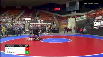 120 lbs Cons. Round 2 - Caxton Smyth, Plainville vs Kiana Grandclair, Hoisington