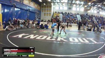 115 lbs Cons. Round 3 - Andrea Garcia, Riverdale High School vs Sarina Mangum, Space Caost