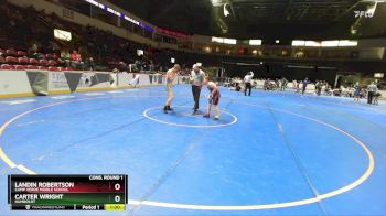 133 lbs Cons. Round 1 - Landin Robertson, Camp Verde Middle School vs Carter Wright, Humboldt