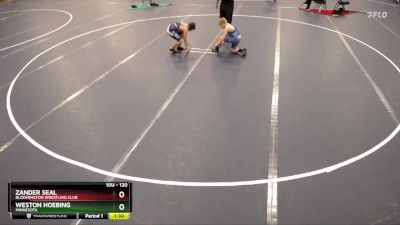 120 lbs Cons. Round 2 - Weston Hoebing, Minnesota vs Zander Seal, Bloomington Wrestling Club