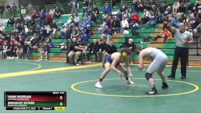 144 lbs Cons. Round 5 - Vann Riordan, Jackson (massillon) vs Brennan Kicker, Highland (medina)