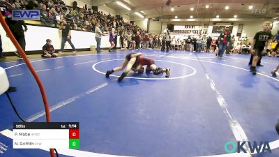 58 lbs Rr Rnd 2 - Parker Mabe, Hilldale Youth Wrestling Club vs Noah Griffith, Coweta Tiger Wrestling