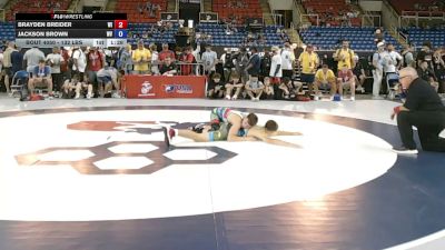 132 lbs Champ. Rd Of 128 - Brayden Breider, Wisconsin vs Jackson Brown, West Virginia