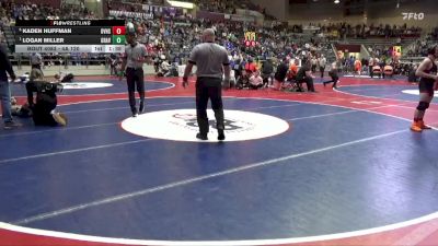 4A 120 lbs Semifinal - Logan Miller, GRAVETTE HIGH SCHOOL vs Kaden Huffman, Dover