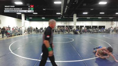 95 lbs Round Of 32 - Brady Sher, FL vs Marcarlo Mannello, NY