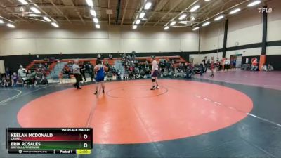 215 lbs 1st Place Match - Erik Rosales, Greybull/Riverside vs Keelan McDonald, Laurel
