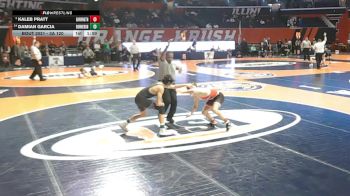 3A 120 lbs Champ. Round 1 - Kaleb Pratt, Barrington vs Damian Garcia, Downers Grove (North)