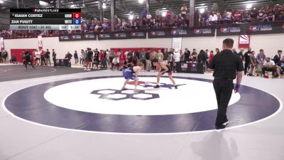 61 kg Quarters - Isaiah Cortez, Gilroy High School Wrestling vs Zan Fugitt, Wisconsin Regional Training Center