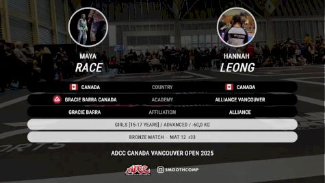 Maya Race vs Hannah Leong 2025 ADCC Vancouver Open