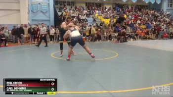 285 lbs Quarterfinal - Cael DeNigris, Delaware Military Academy vs Phil Crock, Wilmington Friends H S