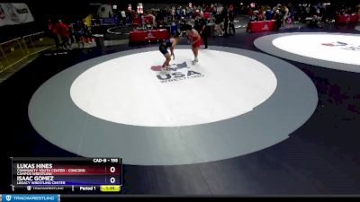 195 lbs Cons. Round 2 - Lukas Hines, Community Youth Center - Concord Campus Wrestling vs Isaac Gomez, Legacy Wrestling Center