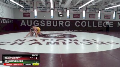 157 lbs Cons. Round 3 - Nicholas Ankeny, Concordia Moorhead vs Ethan Maldonado, Luther