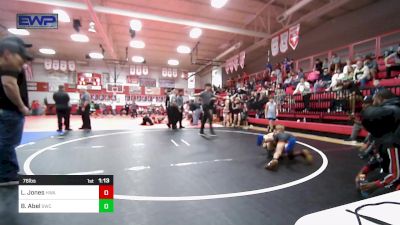 76 lbs Rr Rnd 2 - LeBrae Jones, HURRICANE WRESTLING ACADEMY vs Braden Abel, Salina Wrestling Club