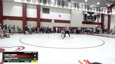 83-91 lbs Semifinal - Casey Harris, Fighting Irish WC vs Brenton Hart, Alphas WC