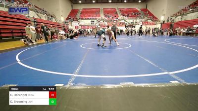 119 lbs Semifinal - Gavin Harkrider, Midwest City Bombers Youth Wrestling Club vs Cale Browning, Unattached