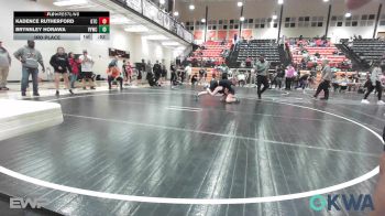 126 lbs 3rd Place - Kadence Rutherford, Grove Takedown Club vs Brynnley Horawa, Verdigris Youth Wrestling