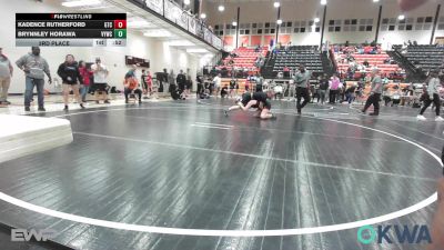 126 lbs 3rd Place - Kadence Rutherford, Grove Takedown Club vs Brynnley Horawa, Verdigris Youth Wrestling