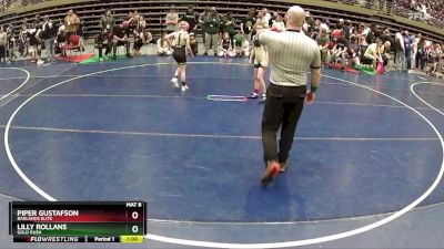 76 lbs Semifinal - Lilly Rollans, Gold Rush vs Piper Gustafson, Badlands Elite