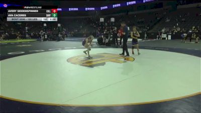 100 lbs Round Of 32 - Ava Caceres, Santa Teresa (CC) vs Avery Seidenspinner, College Park (NC)