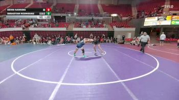175 lbs Round 3 - 2nd Wrestleback And Semi-finals(16 Team) - Devin Hawkins, Round Rock vs Sebastian Rodriguez, Houston Clear Lake