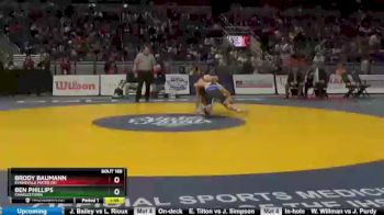 170 lbs Semifinal - Brody Baumann, Evansville Mater Dei vs Ben Phillips, Charlestown