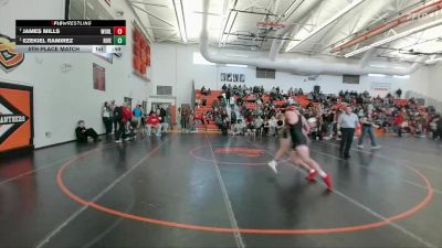 175 lbs 5th Place Match - Ezekiel Ramirez, Buffalo vs James Mills, Lockwood (Billings)