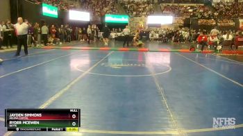 AA - 113 lbs Cons. Round 3 - Jayden Simmons, Helena Capital vs Ryder McEwen, Butte