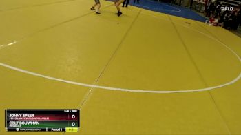 100 lbs Champ. Round 1 - Jonny Speer, PEM (Plainview/Elgin/Millville) vs Colt Bouwman, Minneota