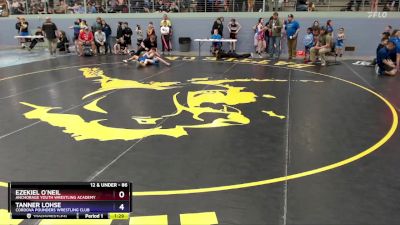 86 lbs Champ. Round 1 - Ezekiel O`Neil, Anchorage Youth Wrestling Academy vs Tanner Lohse, Cordova Pounders Wrestling Club