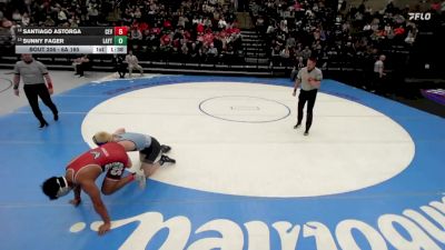 6A 165 lbs Cons. Round 1 - Santiago Astorga, Cedar Valley vs Sunny Fager, Layton