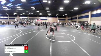 120 lbs Consi Of 64 #1 - Owen Williams, Torrey Pines HS / Del Mar Club vs George Jimenez, Gladiator WC