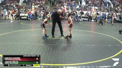 52 lbs 7th Place Match - Lincoln Sayers, Northwest Red Crushers vs Leeson Belka, Martin Mean Machine