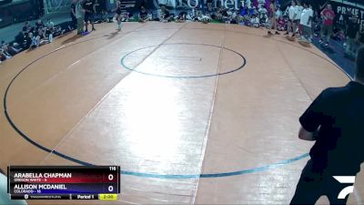 116 lbs Cross Bracket (8 Team) - Irina Paloney, Oregon White vs Zoe Greer, Colorado