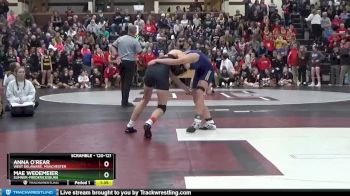 120-121 lbs 1st Place Match - Mae Wedemeier, Sumner-Fredericksburg vs Anna O`Rear, West Delaware, Manchester