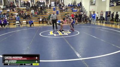 115 lbs Cons. Semi - Abe Haskins, Houston Academy vs Carter Anderson, Montgomery Catholic Prep School