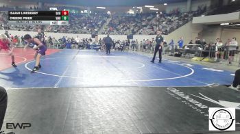 92 lbs Consi Of 16 #1 - Isaiah Lineberry, Davis Wolves vs Creede Prier, Vian Wrestling Club