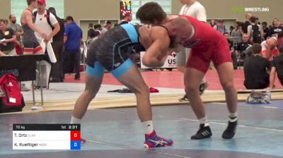 70 kg Consi Of 32 #1 - Taylor Ortz, Clarion RTC vs Kyle Ruettiger, Nebraska