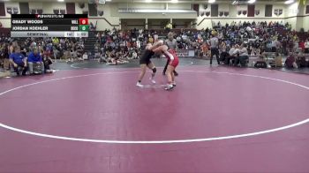 JV-21 lbs Semifinal - Jordan Koehler, Benton Community vs Grady Woods, Williamsburg