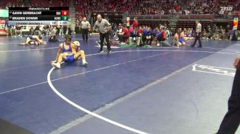 2A-157 lbs Champ. Round 1 - Gavin Gerbracht, Dike-New Hartford vs Braden Downs, Humboldt