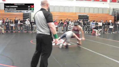 150 lbs Quarterfinal - Dan Carreira, Arlington vs Will LaVallee, Saint John's Prep