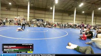 85 lbs 1st Place Match - Kole Younger, Grace Jr High vs Brand`n Edstrom, Upper Valley Aces