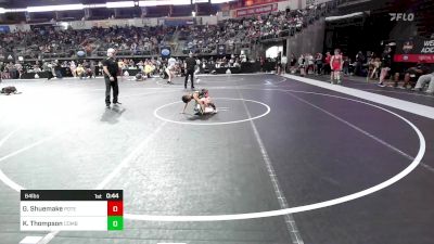 64 lbs Quarterfinal - Gabriel Shuemake, Poteau Youth Wrestling Academy vs Kal Thompson, Combative Sports