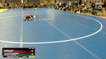 90 lbs 1st Place Match - Gavin Kahl, North Branch vs Teagan Saewert, NYM (New York Mills)