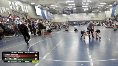 67 lbs Cons. Round 3 - Grant Kohler, Wasatch Wrestling Club vs Austin Leavitt, South Summit Wrestling Club