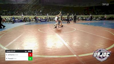 88 lbs Consi Of 8 #1 - Kellen Williams, Dodge City Wrestling Academy vs Ross Powell, Bristow Youth Wrestling