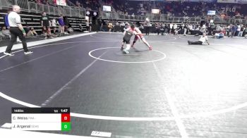 148 lbs Quarterfinal - Colin Weiss, Purler Wrestling Academy vs Jose Argenal, Comeaux