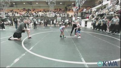 49 lbs Consi Of 4 - Isaiah Green, Moore Wrestling Academy vs Jameyah-Rose Lewis, Standfast