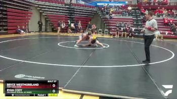 184 lbs Quarterfinal - Bryce Westmoreland, Fort Hays State vs Ryan Cody, Colorado School Of Mines